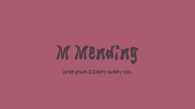 M Mending Font