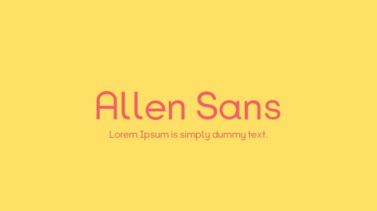 Allen Sans Font Family