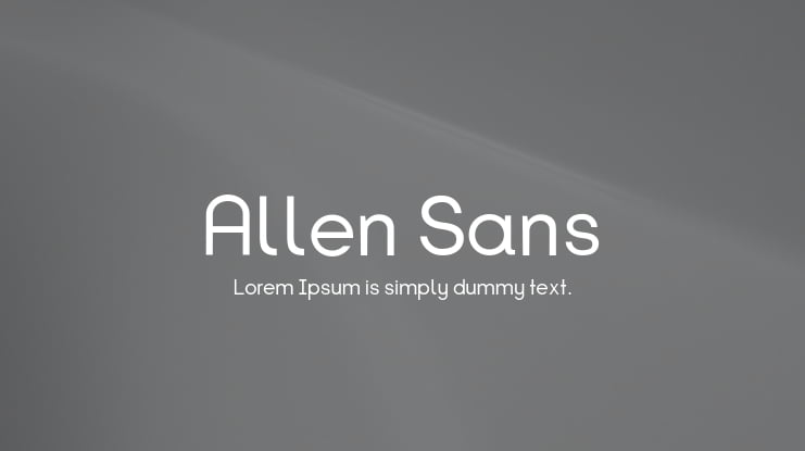 Allen Sans Font Family