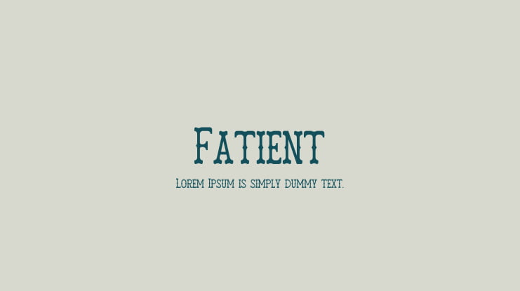 Fatient Font