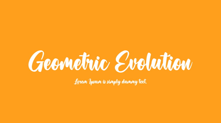 Geometric Evolution Font