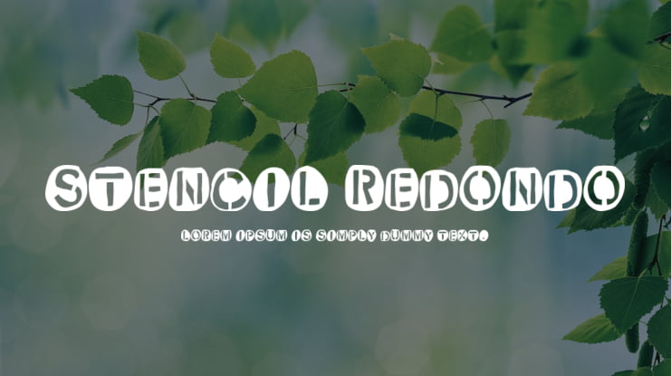 Stencil Redondo Font