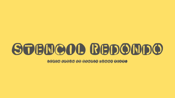 Stencil Redondo Font