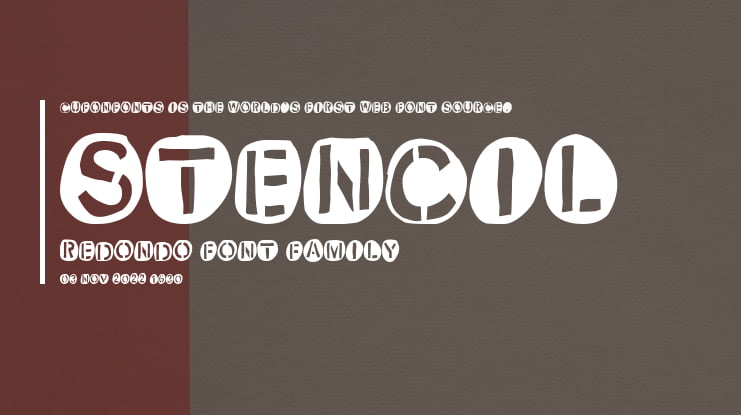 Stencil Redondo Font