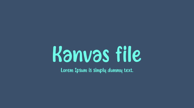 Kanvas file Font