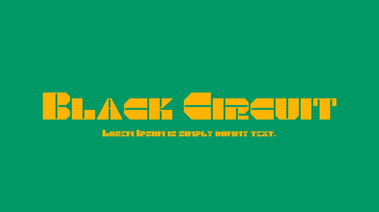 Black Circuit Font