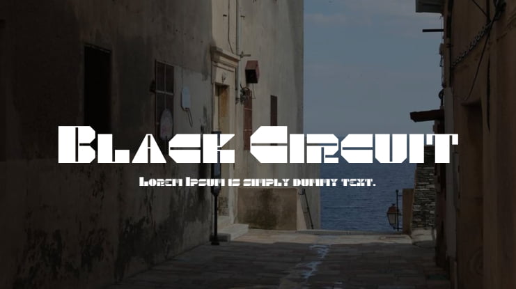 Black Circuit Font