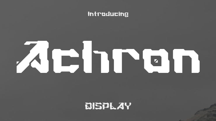 Achron Font