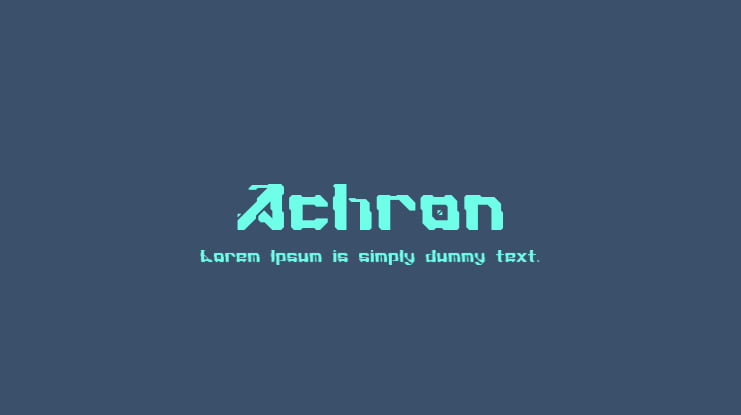 Achron Font