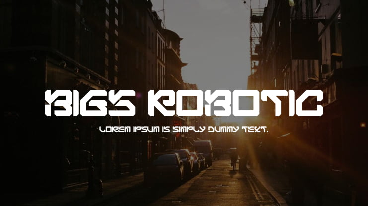 Bigs Robotic Font