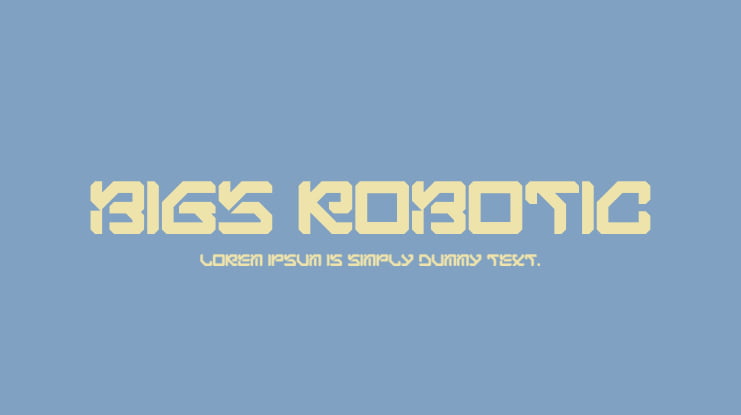 Bigs Robotic Font