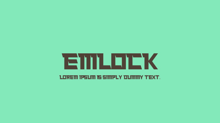 Emlock Font