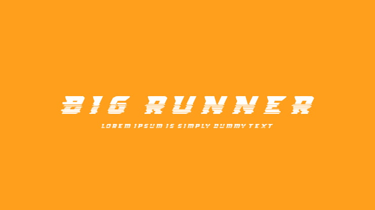 Big Runner Font