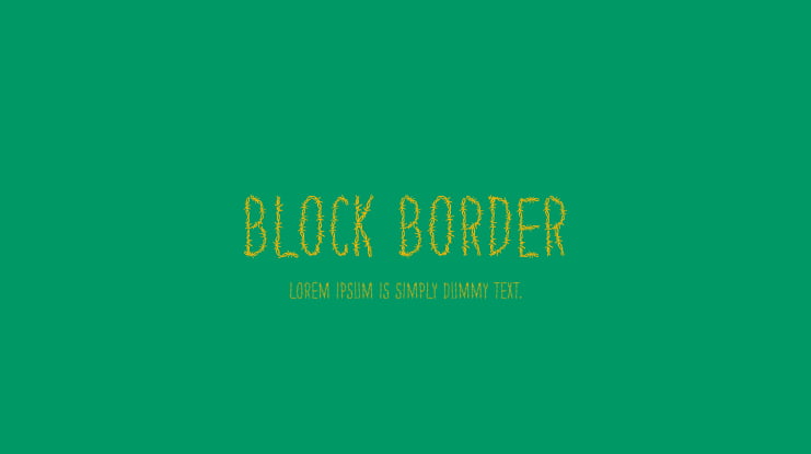 Block Border Font