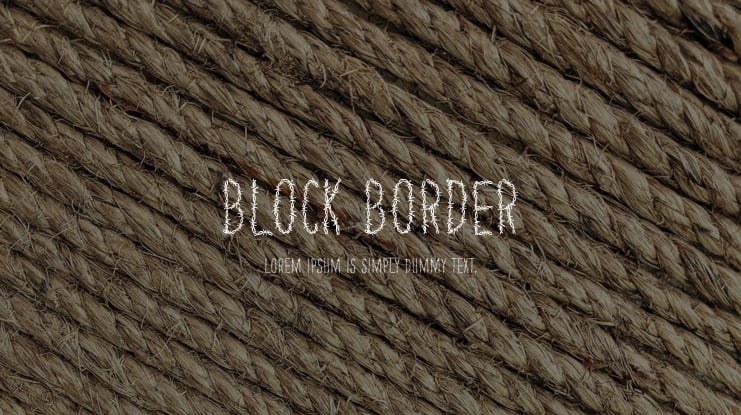 Block Border Font