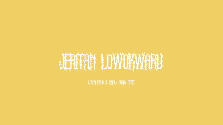 Jeritan Lowokwaru Font