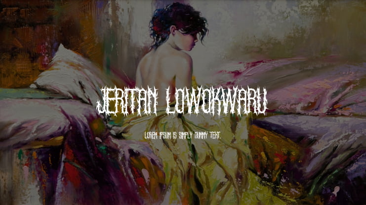 Jeritan Lowokwaru Font