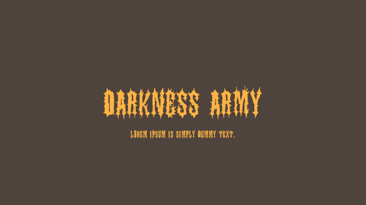 Darkness Army Font