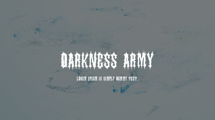 Darkness Army Font