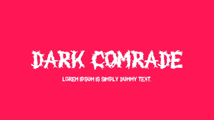 Dark Comrade Font