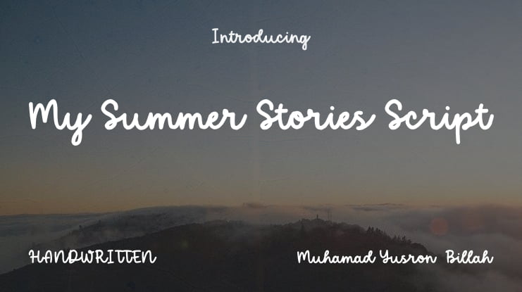 My Summer Stories Script Font