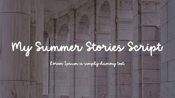 My Summer Stories Script Font