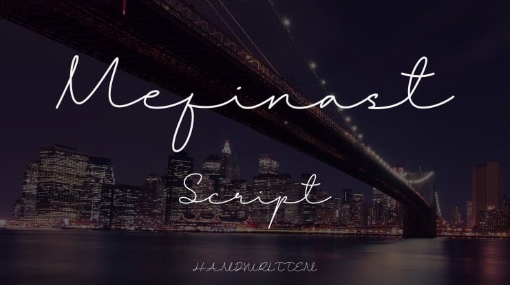 Mefinast Script Font