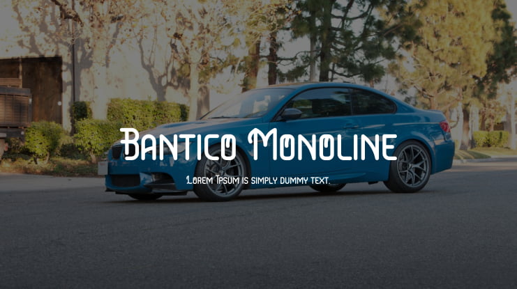 Bantico Monoline Font