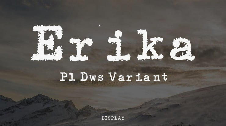 Erika Pl Dws Variant Font Family