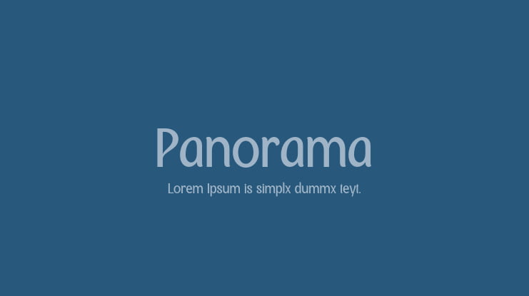 Panorama Font