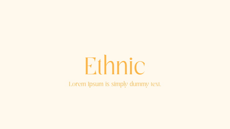 Ethnic Font