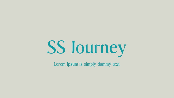 SS Journey Font