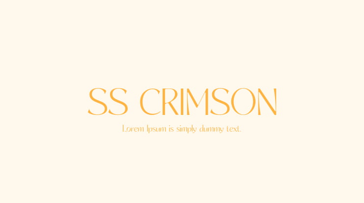 SS CRIMSON Font