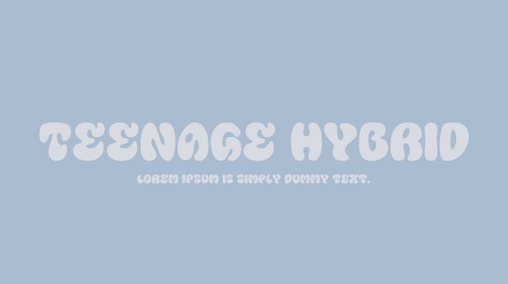 Teenage Hybrid Font