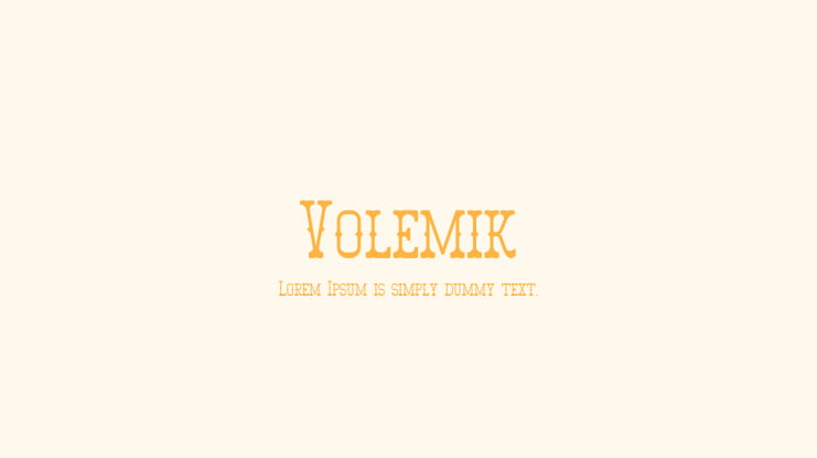 Volemik Font