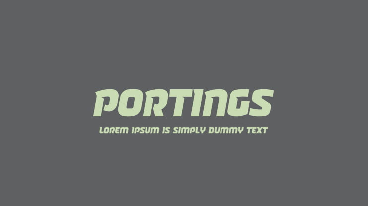 Portings Font