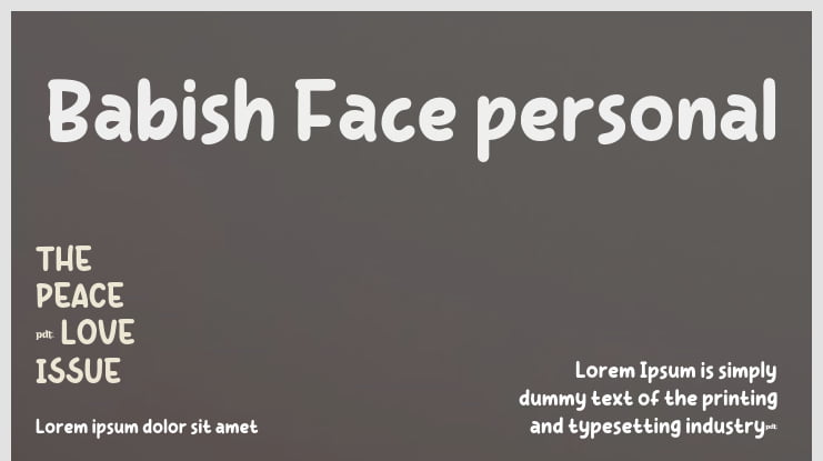 Babish Face personal Font