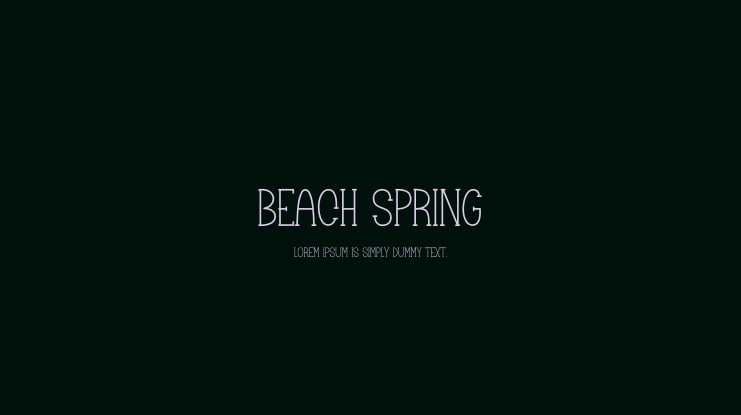 Beach Spring Font