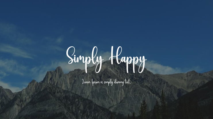 Simply Happy Font