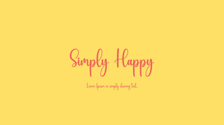 Simply Happy Font