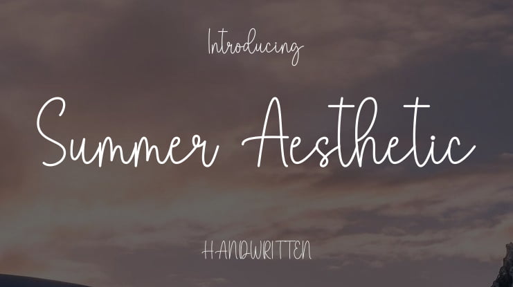 Summer Aesthetic Font