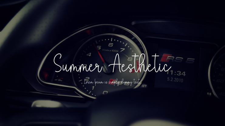 Summer Aesthetic Font