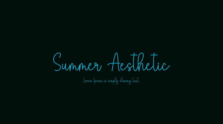 Summer Aesthetic Font