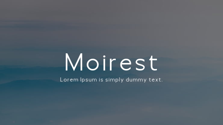 Moirest Font Family