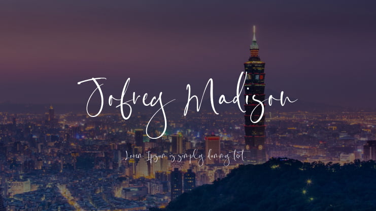 Jofrey Madison Font