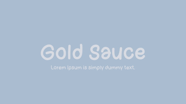 Gold Sauce Font