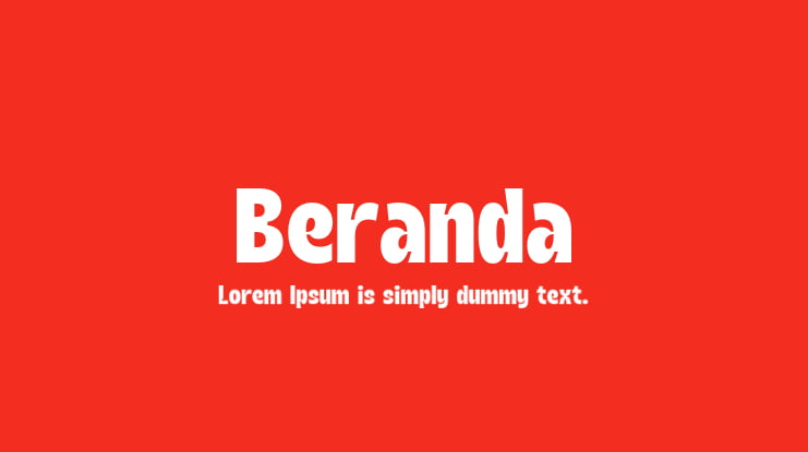 Beranda Font Family