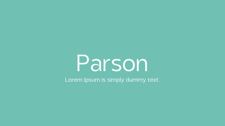 Parson Font Family