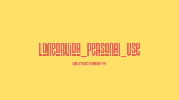 Lonedruida_Personal_Use Font