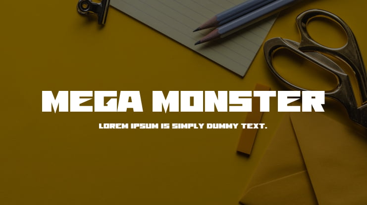 Mega Monster Font Family